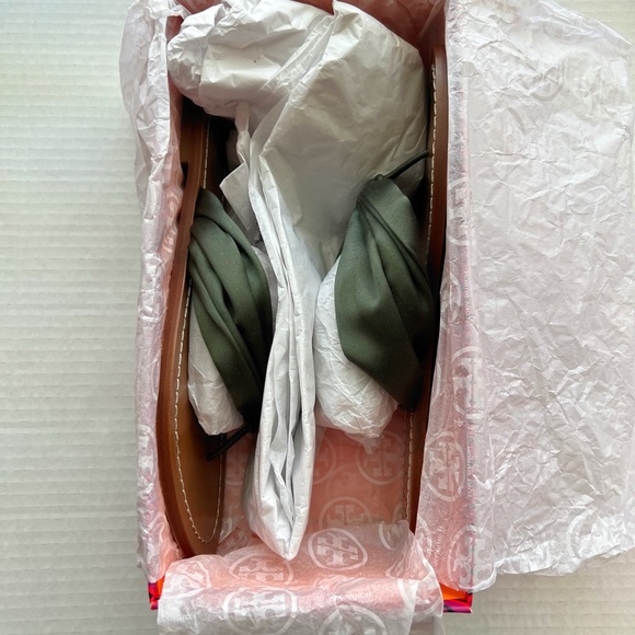 Tory Burch Carson Flat Thong Satin Sandals - Picture 3 of 5